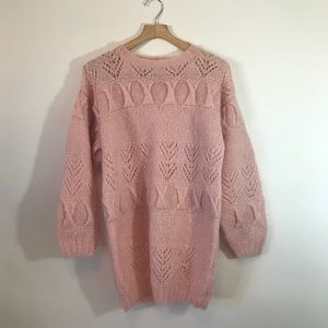JENNIFER REED VINTAGE PINK SWEATER/DRESS, MEDIUM